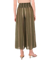 Vince Camuto Women's Smocked Striped Wide-Leg Pants