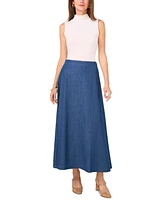 Vince Camuto Women's Cotton A-Line Pull-On Midi Skirt