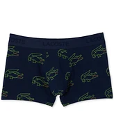 Lacoste Men's Stretch-Cotton Crocodile-Print Boxer Briefs