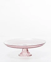 Fortessa Jupiter Pink 13" Cake Stand and Dome Set