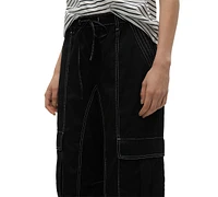 Vero Moda Women's Kim Cotton Drawstring-Waist Cargo Pants