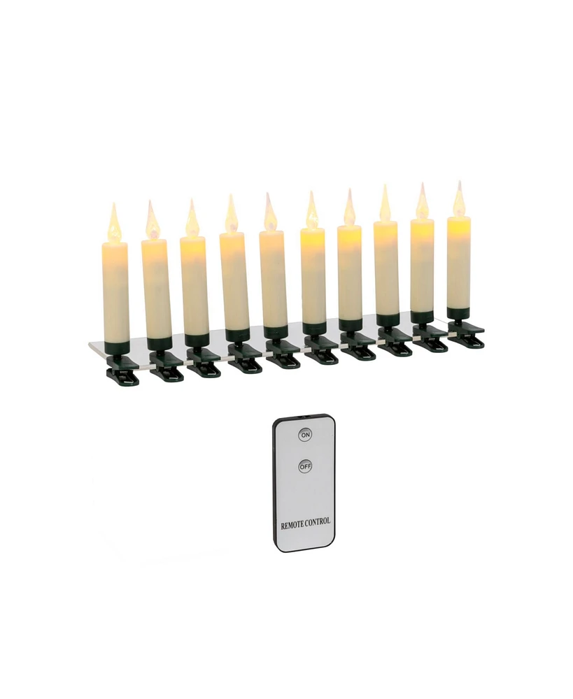 Gerson International Set of 10 Clip On Led Candles with Remote