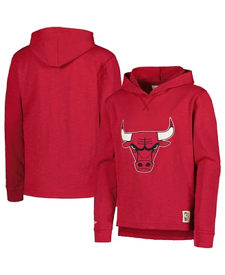 Mitchell & Ness Men's Big Boys and Girls Red Chicago Bulls Hardwood Classics Legendary Slub Lightweight Pullover Hoodie