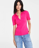 On 34th Women's Johnny Collar Short-Sleeve Pullover, Created for Macy's