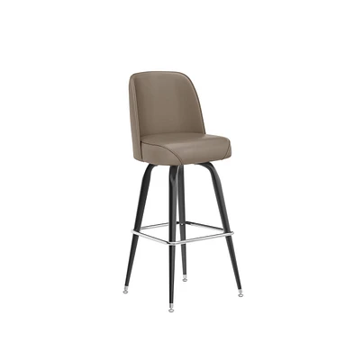 Emma+Oliver Metal Barstool With Swivel Bucket Seat