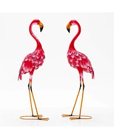 Slickblue 2-Piece Flamingo Garden Statue Set