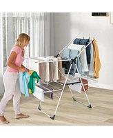 Slickblue 2-level Laundry Drying Rack with Height Adjustable Wings