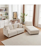 Simplie Fun Versatile Comfort Modern & Customizable Modular Corduroy Sofa