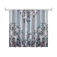 Home Outfitters 100% Cotton Printed Shower Curtain 72"W x 72"L, for Bathrooms