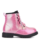 Olivia Miller Big Girls Crystal Sky Combat Boots