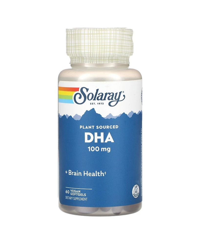 Solaray Dha Plant Sourced 100 mg