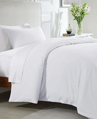 Luxury 2-Piece Twin Xl / Twin Duvet Cover Set with 1 Pillow Sham - 400 Thread Count 100% Cotton Sateen, Button Closure & Corner Ties