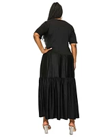 L I V D Plus Jourdan Tiered Maxi Dress