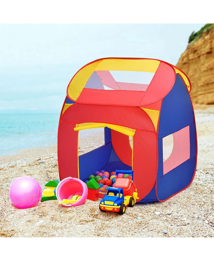 Slickblue Portable Kid Play House Toy Tent with 100 Balls