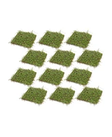 Slickblue Premium Moss Mat Set (Set of 12)-Authentic-Looking Polyester and Plastic Moss Pads for Natural Vibes