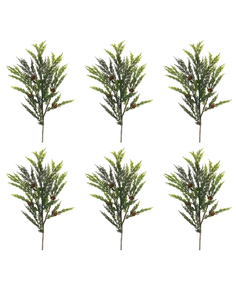 Slickblue Set of 6 Pine Sprays for Seasonal Decor