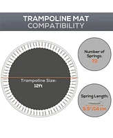 Soozier Trampoline Mat with 72 V-Hooks, Fits 12' Trampoline