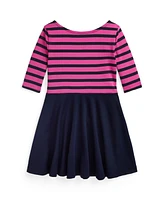 Polo Ralph Lauren Toddler and Little Girls Striped Ponte Dress