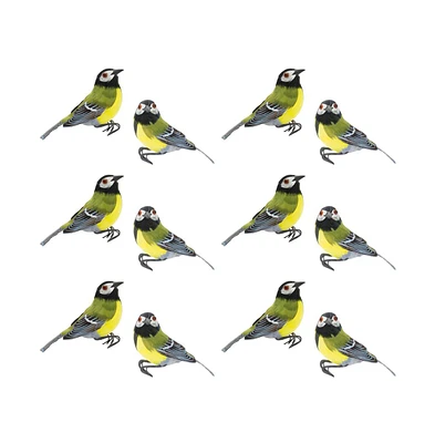 Slickblue Set of 12 Delightful Artistic Birds Figurines