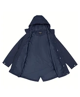 Rokka&Rolla Women's Water-Resistant Hooded Anorak Rain Jacket Trench Coat