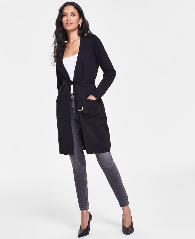 I.n.c. International Concepts Women's Belted Cardigan, Created for Macy's