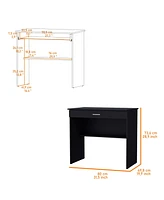 Fm Furniture Kaylor Storage Desk, Modern Design with Drawer and Shelf