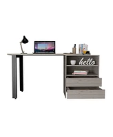 Fm Furniture Pragma 120 Writing Desk, Two Drawers, Two Shelves