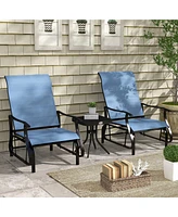 Simplie Fun Porch Glider Set with Tea Table Comfort and Style for Any Occasion