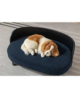 Streamdale Furniture Luxury Cat & Dog Bed Velvet Cushion, Solid Wood Legs, Scandinavian Style