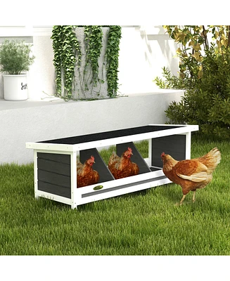 Streamdale Furniture 3-Pack Chicken Nesting Boxes Cozy, Weather-Resistant, Easy Setup