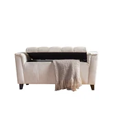 Versatile Storage Bench Stylish Ottoman with Hidden Storage and Comfy Seat