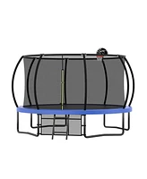 Simplie Fun Safe and Durable 14FT Trampoline with Enclosure, Ladder, Storage Bag