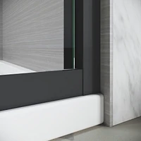 56-60" x 62" Tempered Glass Walk-In Shower Door with Stainless Steel Hardware