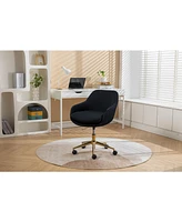 Simplie Fun Adjustable Mesh Office Chair with Golden Base and Universal Wheels