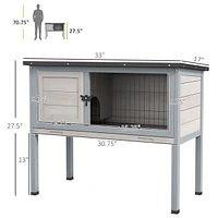 Streamdale Furniture Compact Space-Saving Bunny Cage with Elevated Design