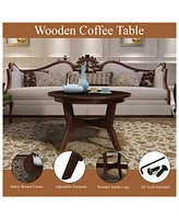 Streamdale Furniture Mid-Century Modern Solid Wood and Mdf Coffee Table with Easy Assembly