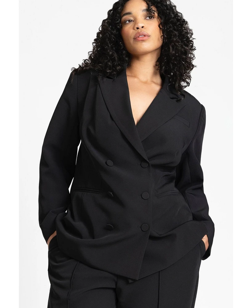 Eloquii Plus Nipped Waist Stretch Blazer