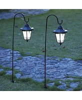 Maggift 2 Pack Solar Hanging Shepherds Hook Outdoor Lights Waterproof