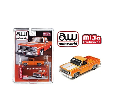 Auto World 1/64 1980 Chevrolet Silverado Orange, Mijo Exclusive