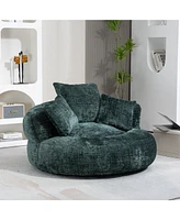 Simplie Fun Spacious and Comfortable Swivel Chair for Relaxation and Safety