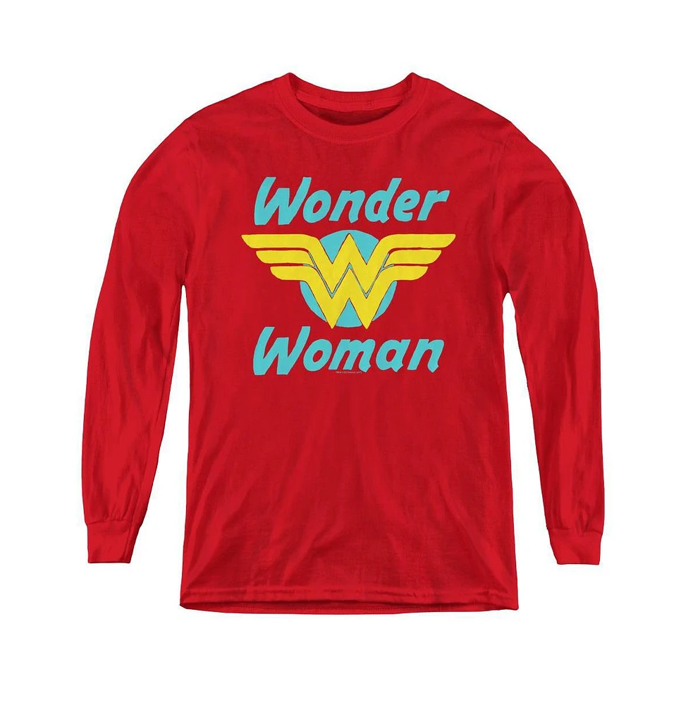 Dc Comics Boys Youth Wonder Woman Wings Long Sleeve Sweatshirts