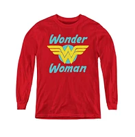 Dc Comics Boys Youth Wonder Woman Wings Long Sleeve Sweatshirts