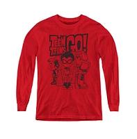 Teen Titans Go Boys Youth Team Up Long Sleeve Sweatshirts