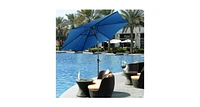 Slickblue 9ft Patio Umbrella Market Steel Tilt W/ Crank Outdoor Yard Garden