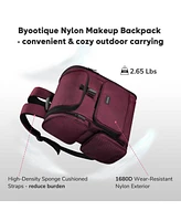 Byootique Rolling Makeup Train Case & Bag Kit Cosmetic Pouch Organizer Pocket