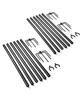 Yescom 10 Ft String Light Pole Outdoor Metal Pole Aluminum Patio Backyard Party 4 Pack