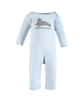 Touched by Nature Baby Boys Organic Cotton Coveralls, Endangered Seal, 18-24 Months