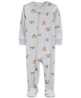 Carter's Baby Boys and Girl 2 Way Zip One-Piece 100% Snug Fit Cotton Footed Pajamas