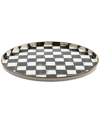 Mackenzie-Childs Enameled Steel Courtly Check Round Tray