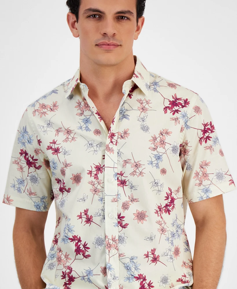 Club Room Men's Woven Floral Shirt, Created for Macy's
